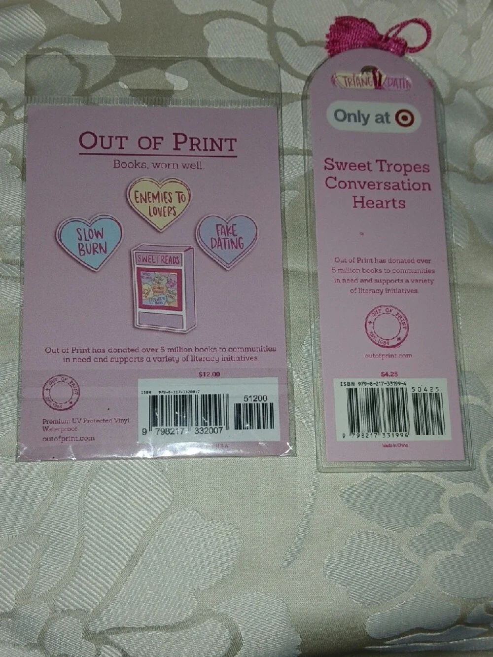 Out of Print Conversation Hearts Sticker Pack - Pink, Pastel